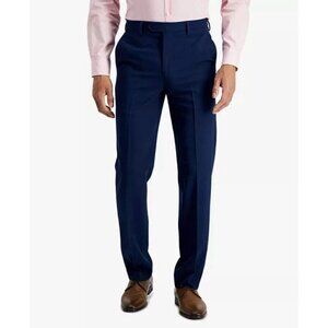 NEW Duchamp Men's Size 32x29 Blue Stretch Waistband Slim Fit Dress Pants